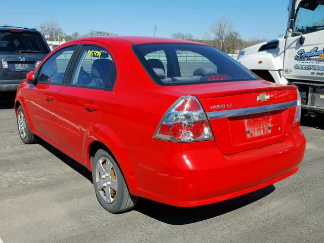 KL1TD5DE3BB127327 - 2011 CHEVROLET AVEO RED photo 3