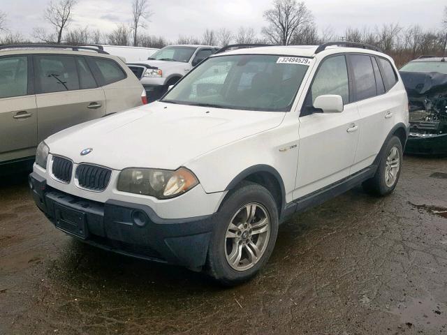 WBXPA93485WD23379 - 2005 BMW X3 3.0I WHITE photo 2