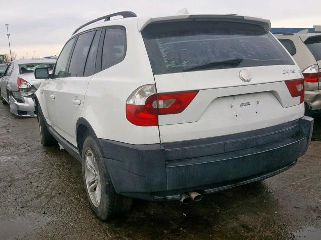 WBXPA93485WD23379 - 2005 BMW X3 3.0I WHITE photo 3