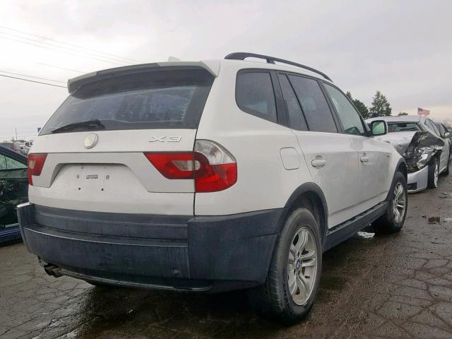 WBXPA93485WD23379 - 2005 BMW X3 3.0I WHITE photo 4