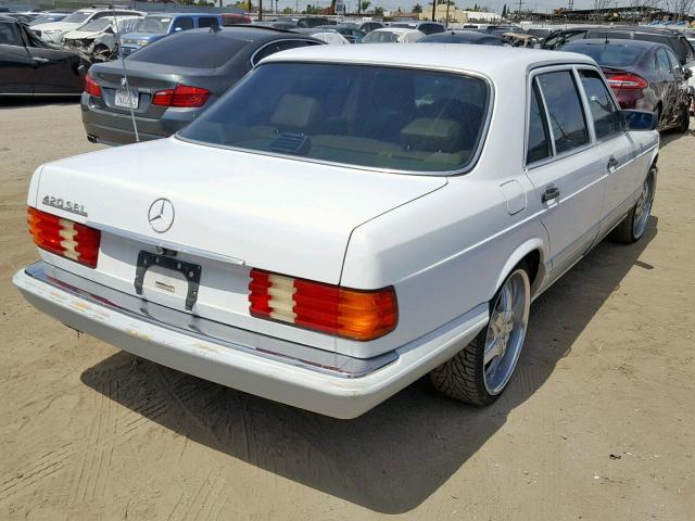 WDBCA35E8MA597283 - 1991 MERCEDES-BENZ 420 SEL WHITE photo 4