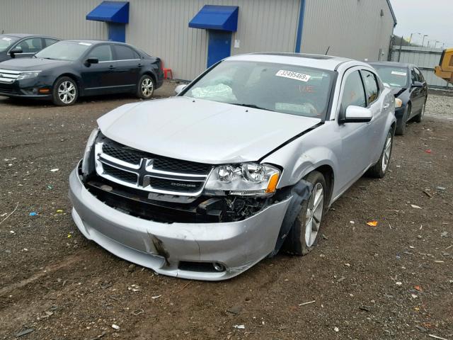 1B3BD1FG4BN590847 - 2011 DODGE AVENGER MA SILVER photo 2