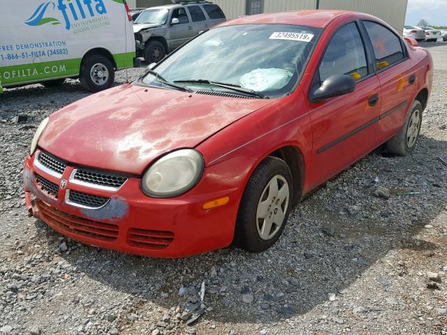 1B3ES26C13D243134 - 2003 DODGE NEON SE RED photo 2