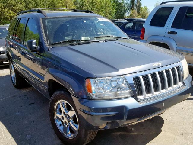 1J4GW58N14C354182 - 2004 JEEP GRAND CHER BLUE photo 1