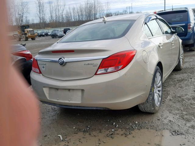 2G4GN5EC8B9182745 - 2011 BUICK REGAL CXL TAN photo 4