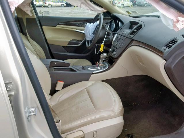 2G4GN5EC8B9182745 - 2011 BUICK REGAL CXL TAN photo 5