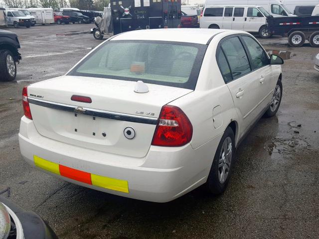 1G1ZS58N77F292406 - 2007 CHEVROLET MALIBU LS WHITE photo 4