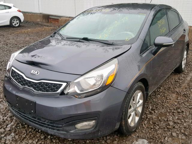 KNADN4A36D6270546 - 2013 KIA RIO EX GRAY photo 2