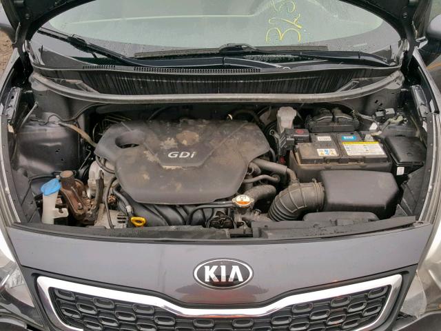 KNADN4A36D6270546 - 2013 KIA RIO EX GRAY photo 7