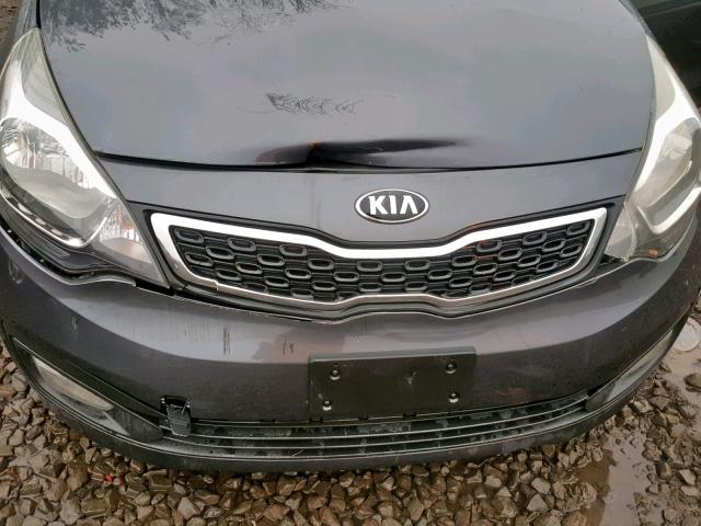 KNADN4A36D6270546 - 2013 KIA RIO EX GRAY photo 9