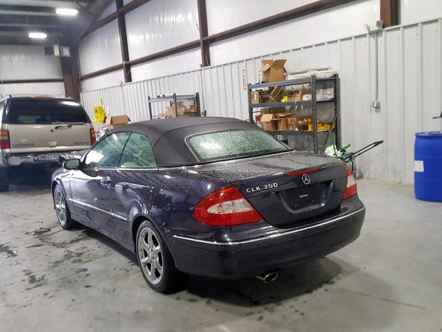 WDBTK56F49T104498 - 2009 MERCEDES-BENZ CLK 350 BLUE photo 3