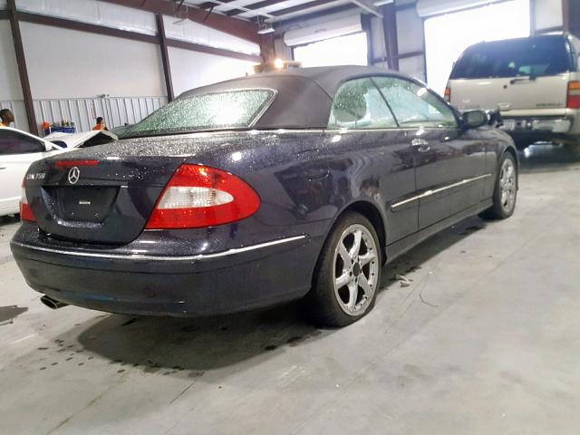 WDBTK56F49T104498 - 2009 MERCEDES-BENZ CLK 350 BLUE photo 4