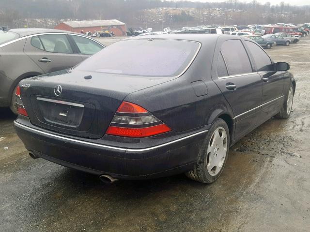 WDBNG76J65A440721 - 2005 MERCEDES-BENZ S 600 BLACK photo 4