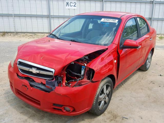 KL1TG56668B114836 - 2008 CHEVROLET AVEO LT RED photo 2