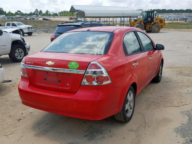 KL1TG56668B114836 - 2008 CHEVROLET AVEO LT RED photo 4