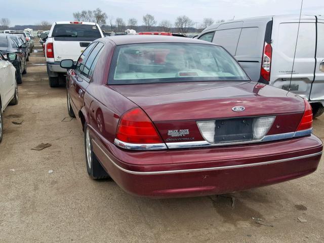 2FAFP74W25X113850 - 2005 FORD CROWN VICT MAROON photo 3