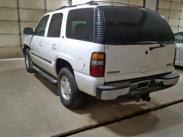 1GKEK13TX5R127275 - 2005 GMC YUKON WHITE photo 3