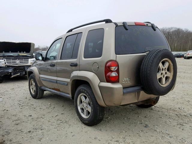 1J4GL38K75W638127 - 2005 JEEP LIBERTY RE TAN photo 3