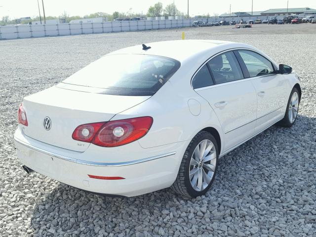 WVWHN7AN2CE540285 - 2012 VOLKSWAGEN CC LUXURY WHITE photo 4