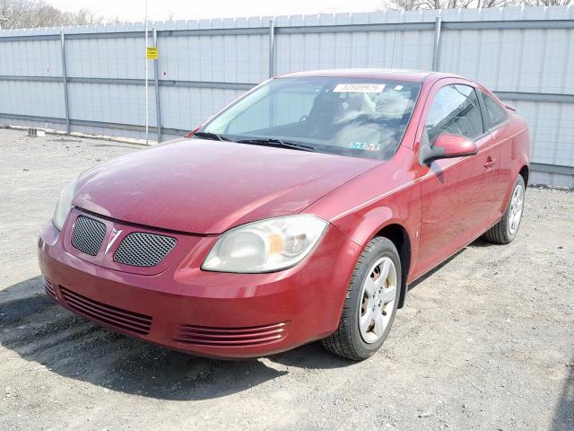 1G2AS18H497116812 - 2009 PONTIAC G5 RED photo 2
