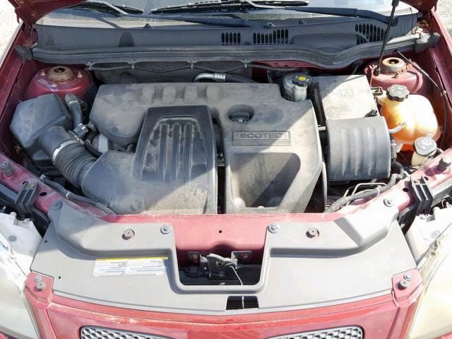 1G2AS18H497116812 - 2009 PONTIAC G5 RED photo 7