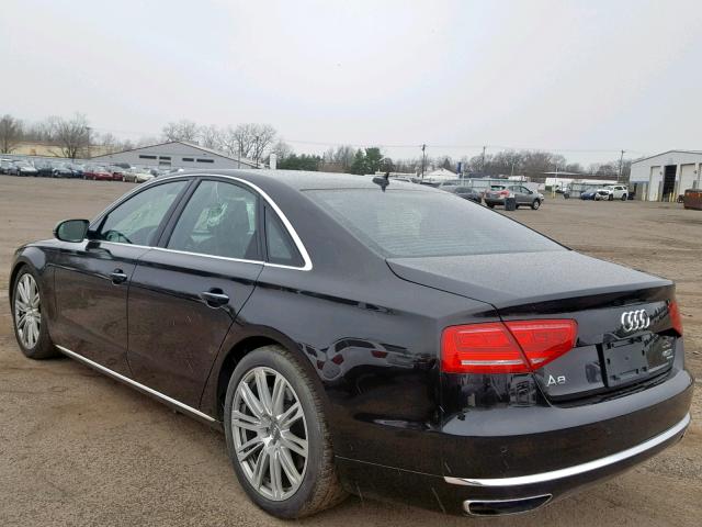 WAUA2AFD0DN025551 - 2013 AUDI A8 QUATTRO BLACK photo 3