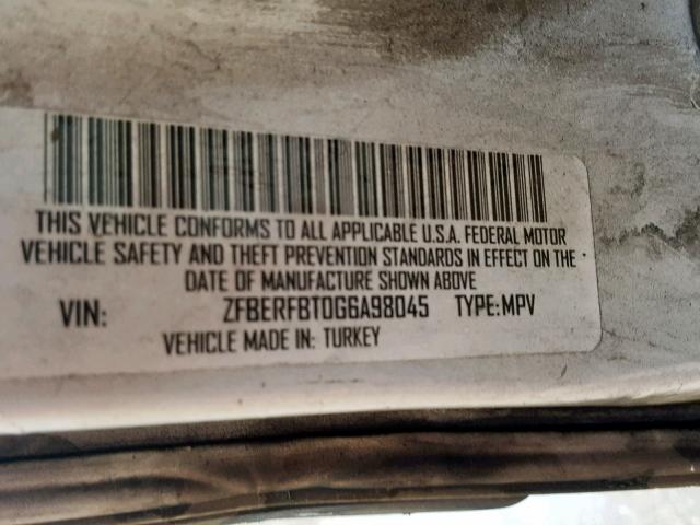 ZFBERFBT0G6A98045 - 2016 RAM PROMASTER 白色 照片 10