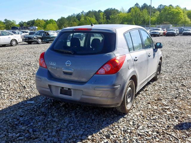 3N1BC1CPXCK247069 - 2012 NISSAN VERSA S GRAY photo 4