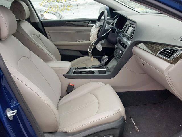 5NPE34AF2FH013173 - 2015 HYUNDAI SONATA SPO BLUE photo 5