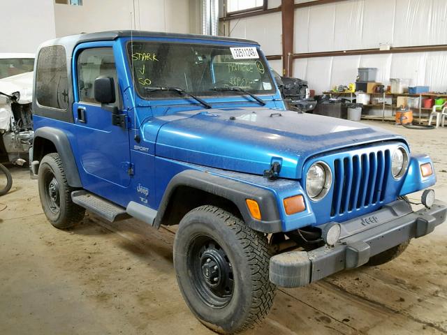 1J4FA49S93P314111 - 2003 JEEP WRANGLER / BLUE photo 1