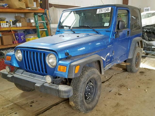 1J4FA49S93P314111 - 2003 JEEP WRANGLER / BLUE photo 2