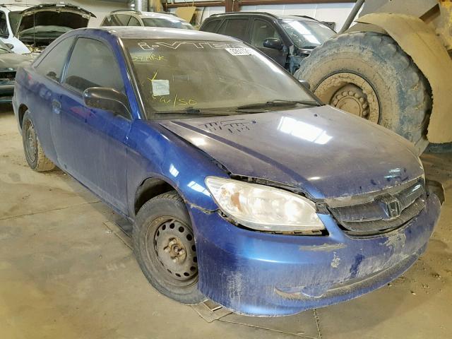 1HGEM21105L807932 - 2005 HONDA CIVIC DX V BLUE photo 1