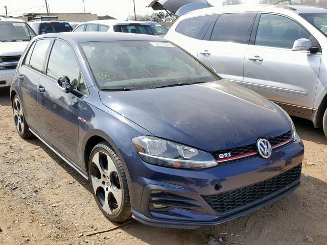 3VW447AU4JM285913 - 2018 VOLKSWAGEN GTI S/SE BLUE photo 1