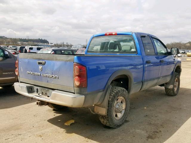 3D7KS28D67G755848 - 2007 DODGE RAM 2500 S BLUE photo 4