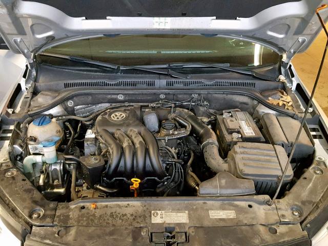 3VW2K7AJ0CM354800 - 2012 VOLKSWAGEN JETTA BASE SILVER photo 7