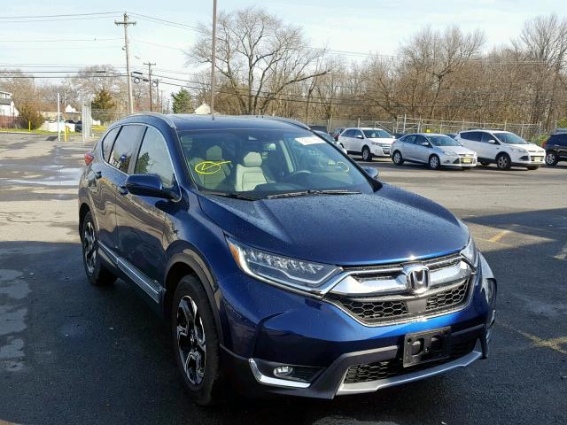 2HKRW1H92JH504360 - 2018 HONDA CR-V TOURI BLUE photo 1