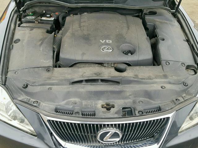 JTHCK262965002495 - 2006 LEXUS IS 250 BLACK photo 7