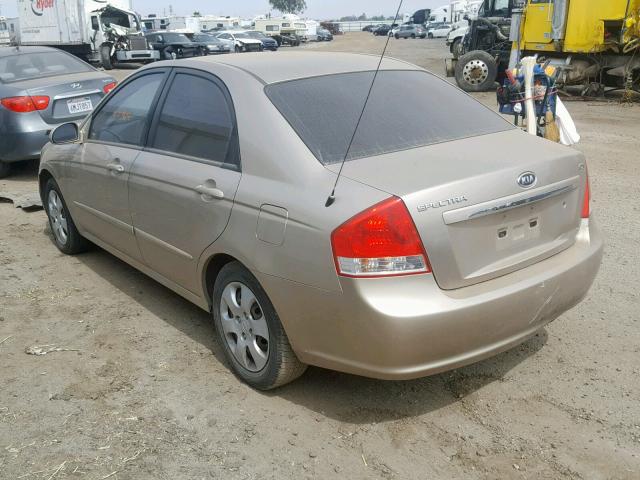 KNAFE122075482141 - 2007 KIA SPECTRA EX TAN photo 3