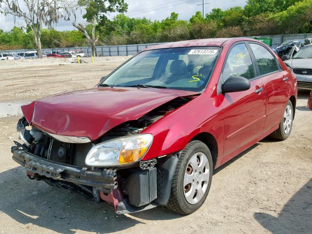 KNAFE121X85508981 - 2008 KIA SPECTRA EX RED photo 2