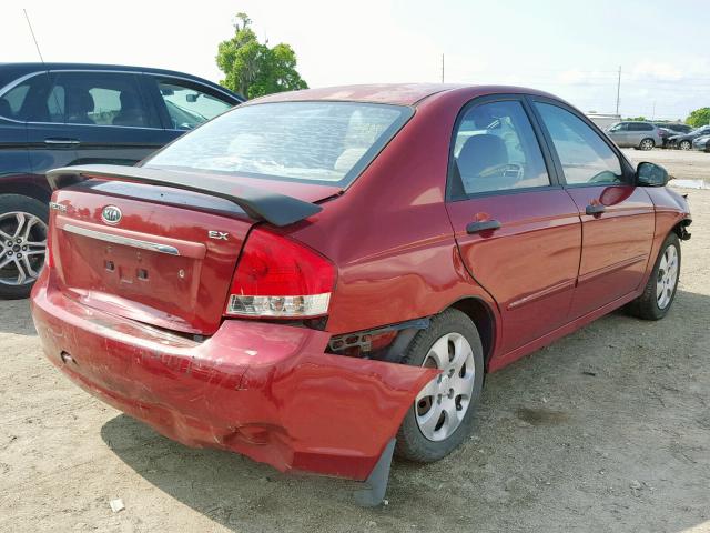 KNAFE121X85508981 - 2008 KIA SPECTRA EX RED photo 4