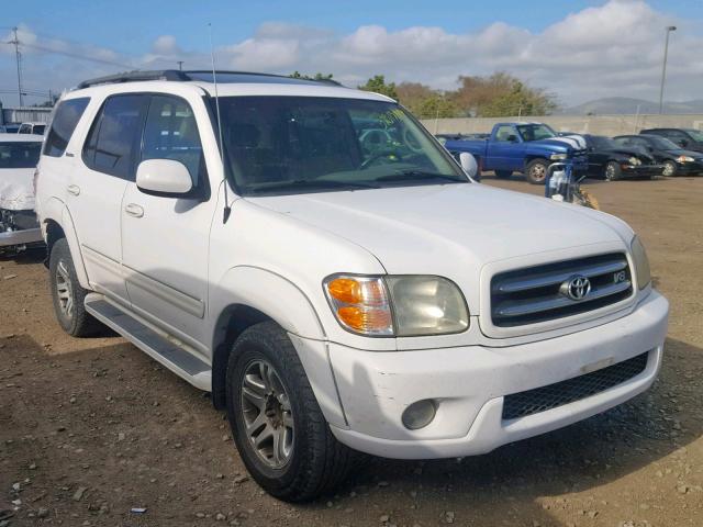 5TDZT38A53S187766 - 2003 TOYOTA SEQUOIA LI WHITE photo 1