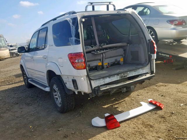 5TDZT38A53S187766 - 2003 TOYOTA SEQUOIA LI WHITE photo 3