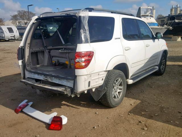 5TDZT38A53S187766 - 2003 TOYOTA SEQUOIA LI WHITE photo 4