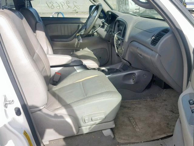 5TDZT38A53S187766 - 2003 TOYOTA SEQUOIA LI WHITE photo 5