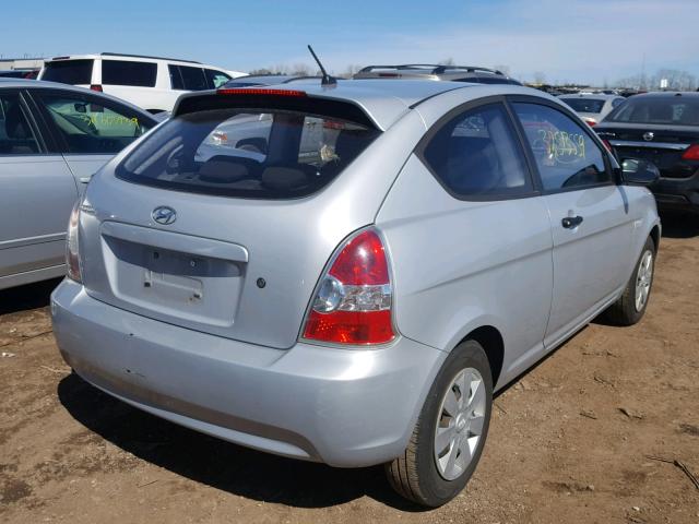 KMHCM36C57U032493 - 2007 HYUNDAI ACCENT GS SILVER photo 4