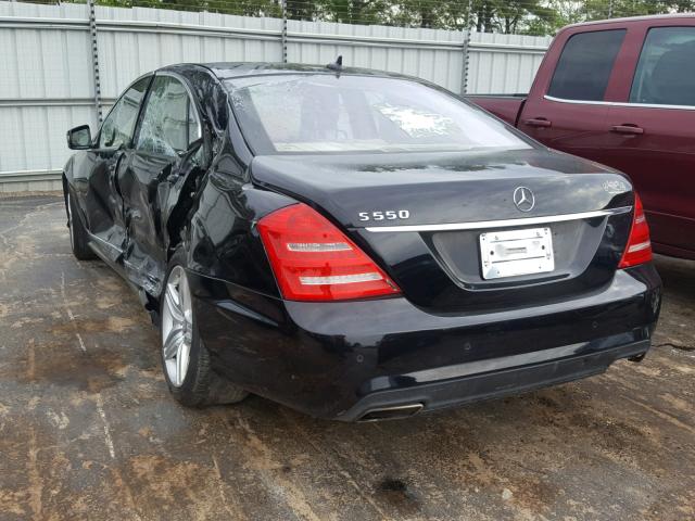 WDDNG7DB9DA531886 - 2013 MERCEDES-BENZ S 550 BLACK photo 3