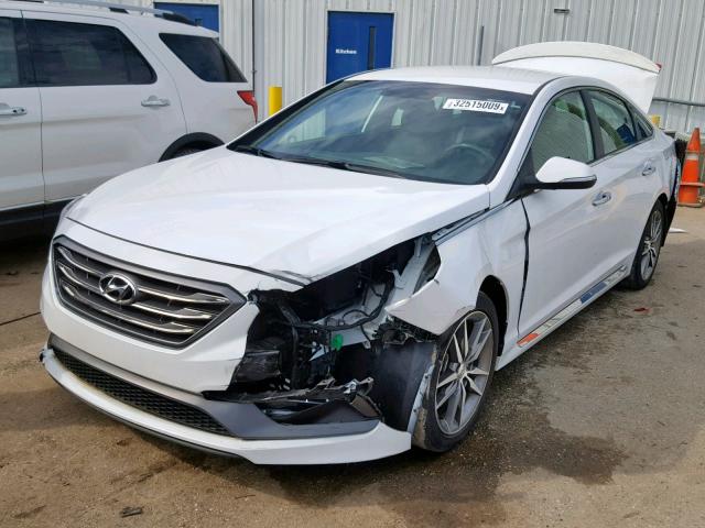 5NPE34AB2FH101508 - 2015 HYUNDAI SONATA SPO WHITE photo 2