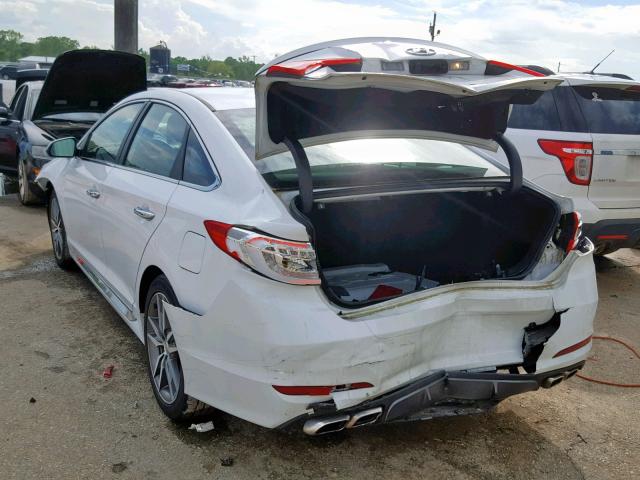 5NPE34AB2FH101508 - 2015 HYUNDAI SONATA SPO WHITE photo 3