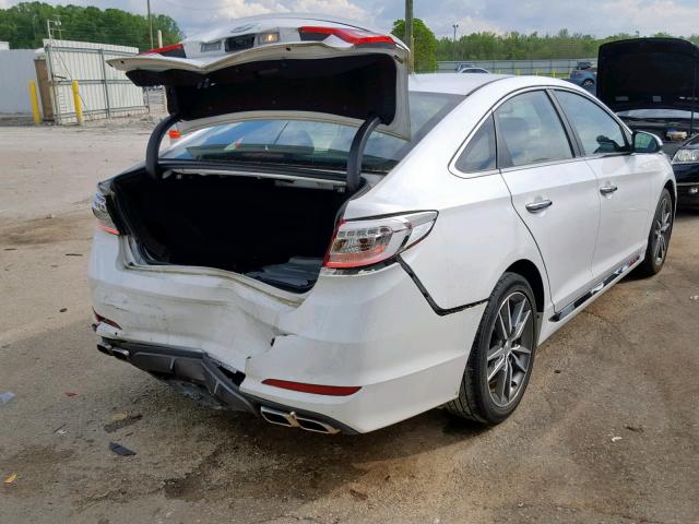 5NPE34AB2FH101508 - 2015 HYUNDAI SONATA SPO WHITE photo 4