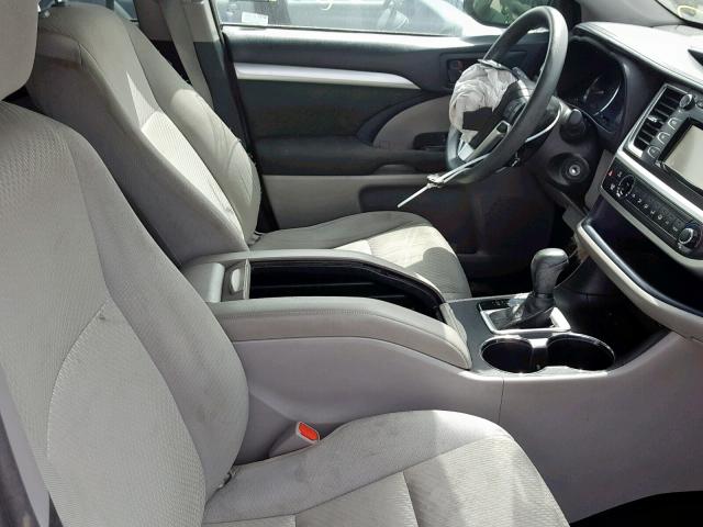 5TDZKRFH1FS066873 - 2015 TOYOTA HIGHLANDER BLUE photo 5